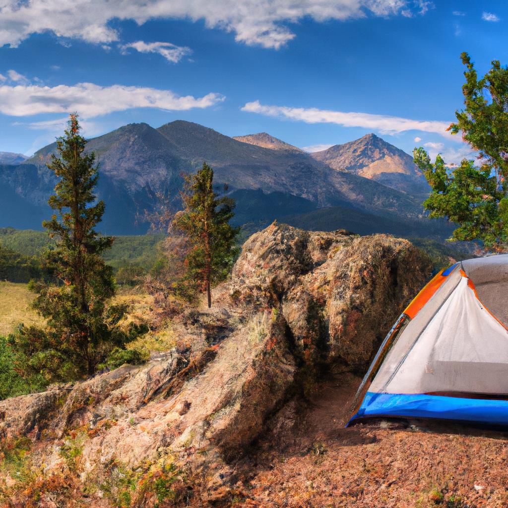 TENTS CROWDED IN A FIELD SURROUNDED BY TREES. CAMPFIRE SMOKE DRIFTING INTO THE AIR. GLOWING LANTERNS HANGING ON THE TENT POLES. PEOPLE RELAXING AND ENJOYING NATURE. STARRY SKY SHINING BRIGHTLY OVERHEAD. SLEEPING BAGS LAID OUT IN THE TENTS. PEACEFUL AND SERENE.