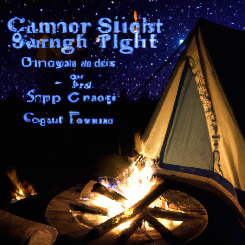 camping, campfire, songs, tenting, night under the stars