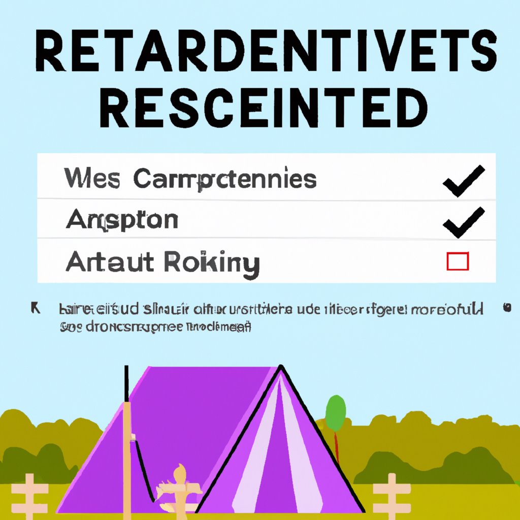 reservation, check-in, procedures, tenting, camping
