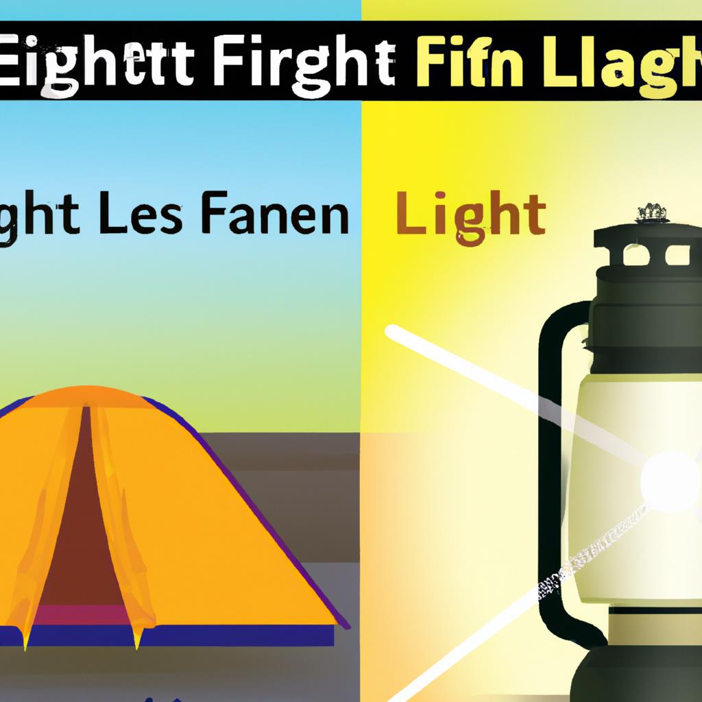 camping, lantern, flashlight, light sources, comparison