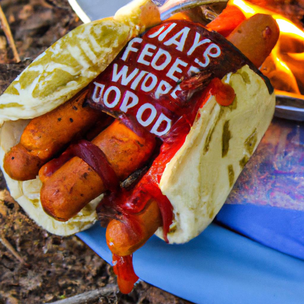 campfire, hot dogs, creative, cooking, outdoor dining