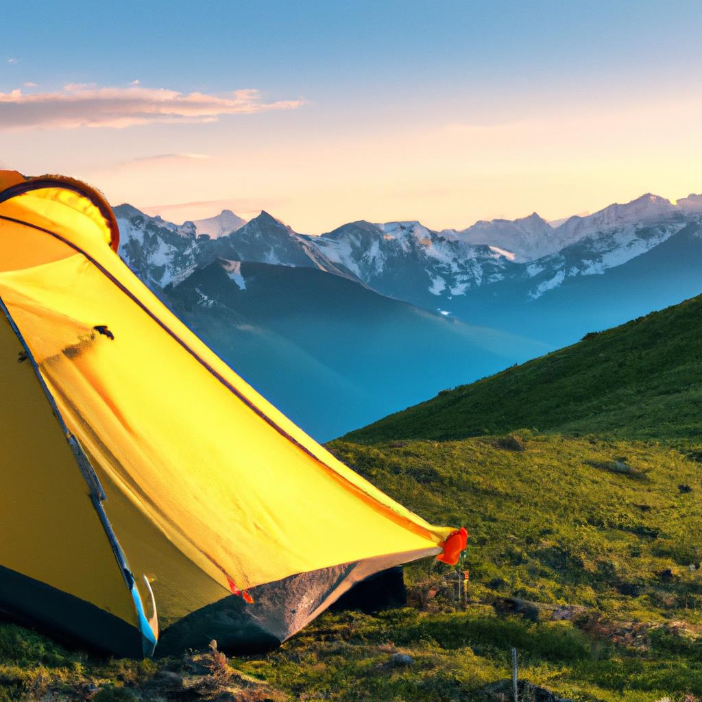 mountains, camping, tenting, serenity, nature