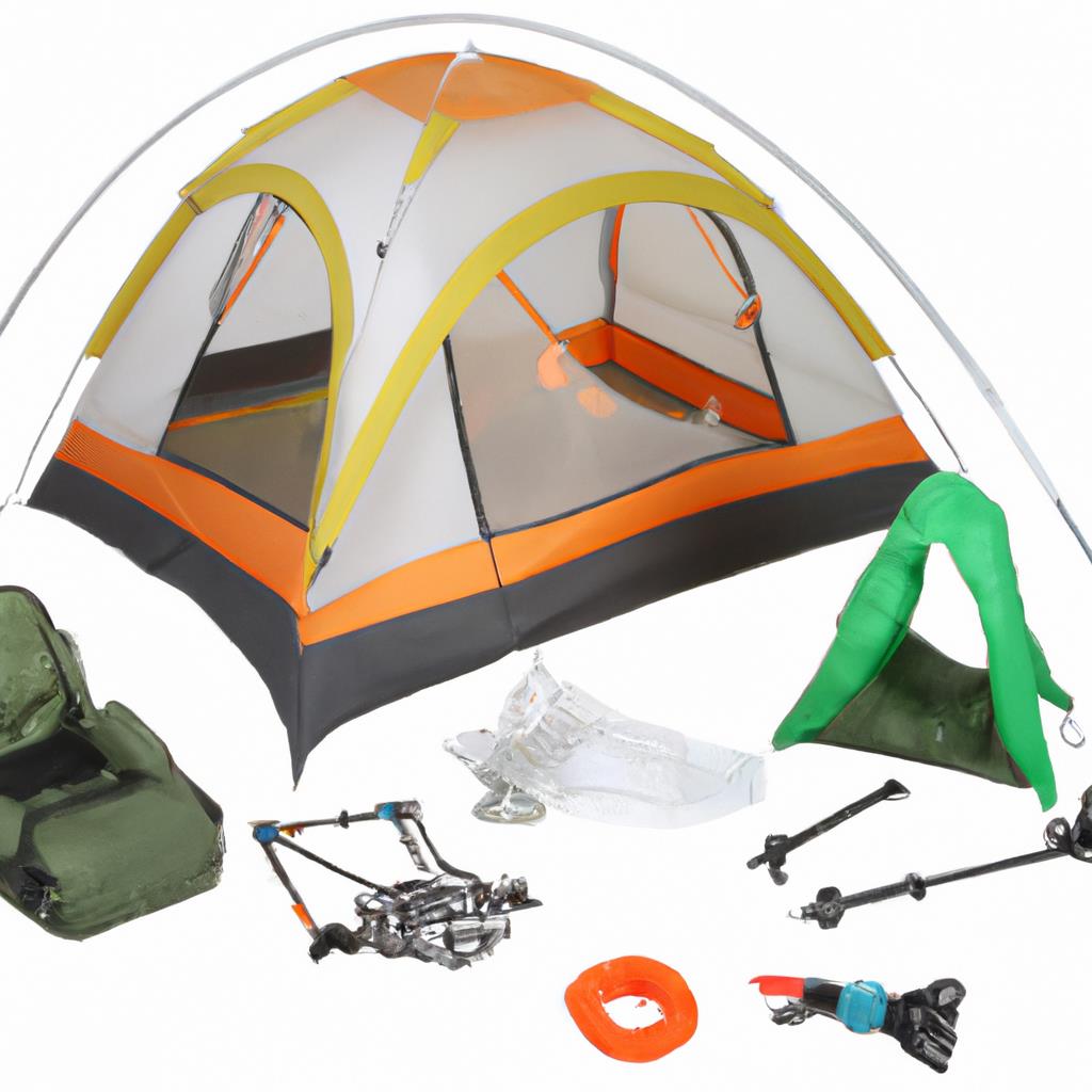 camping, gear, equipment, tent, site