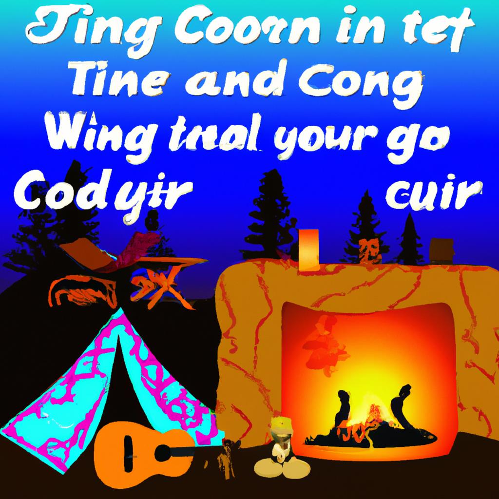 campfire, sing-along, tenting, cozy, songs