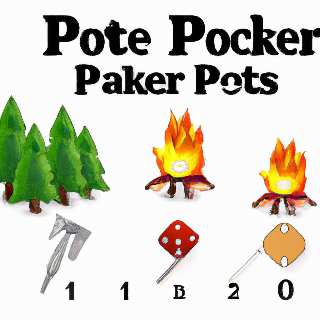 camping, campfire, poker, set, tenting