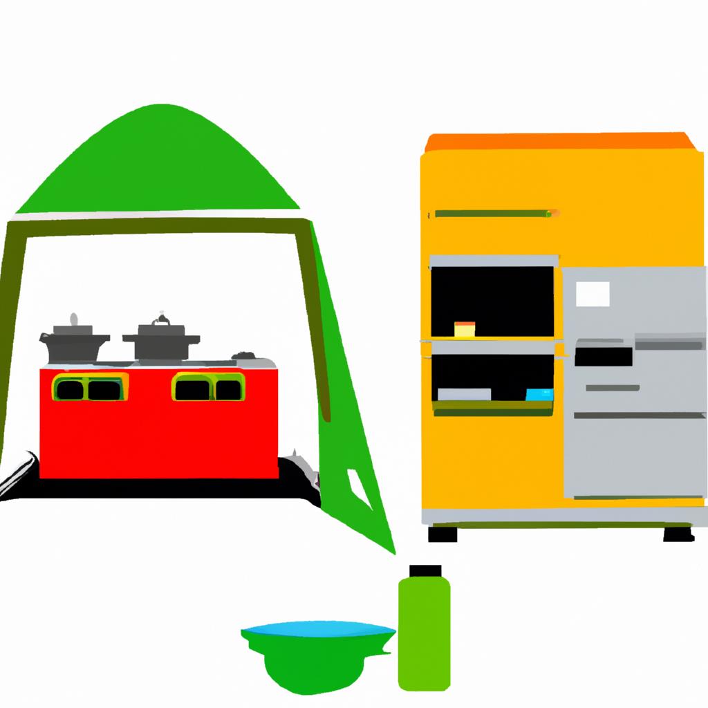 camping, tenting, camp kitchen, space maximization, organization