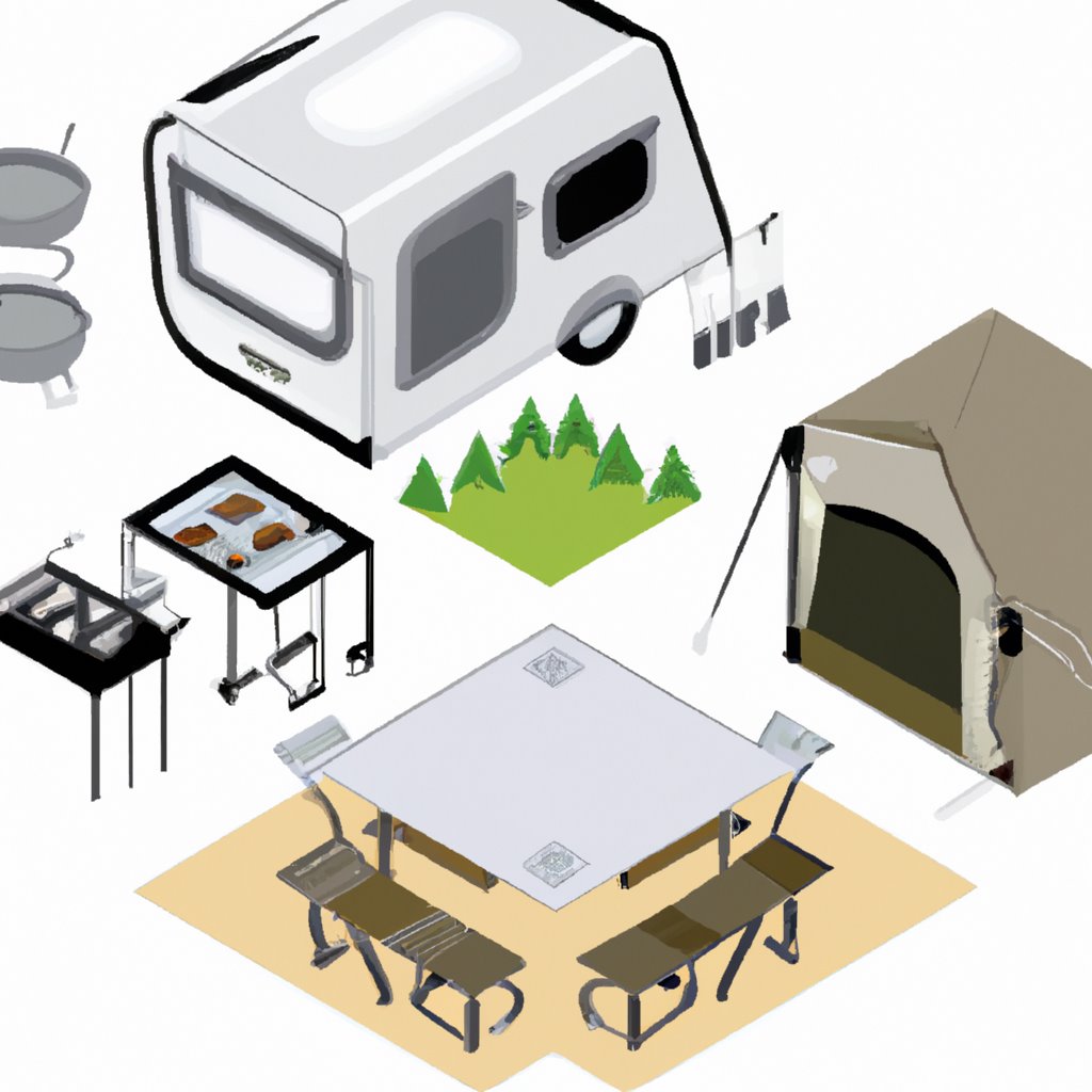 outdoor camping, camp kitchen, tent cooking, camping gear, meal preparation