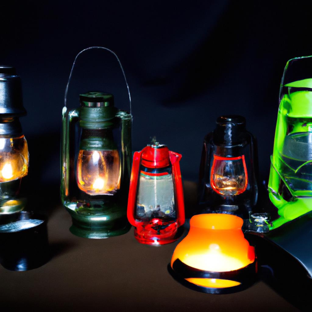 camping, lanterns, illuminate, tent, outdoor