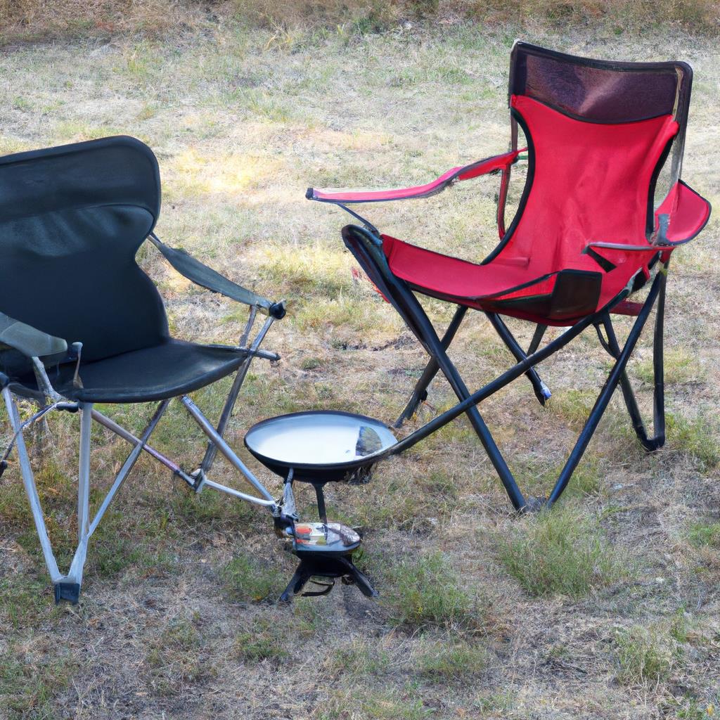 camping, chairs, lightweight, fire, relaxing
