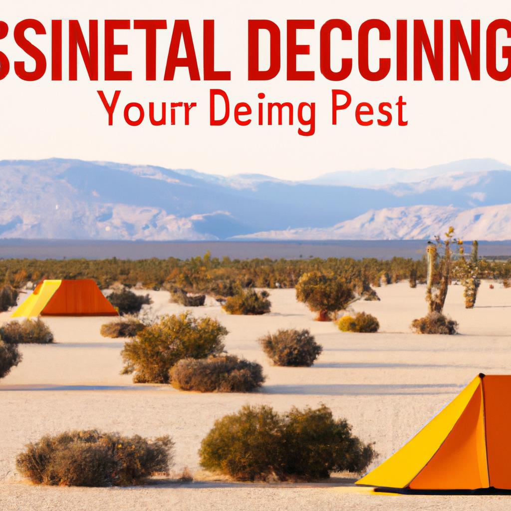 Desert camping, Tenting, Camping site, Outdoor adventure, Campsite selection