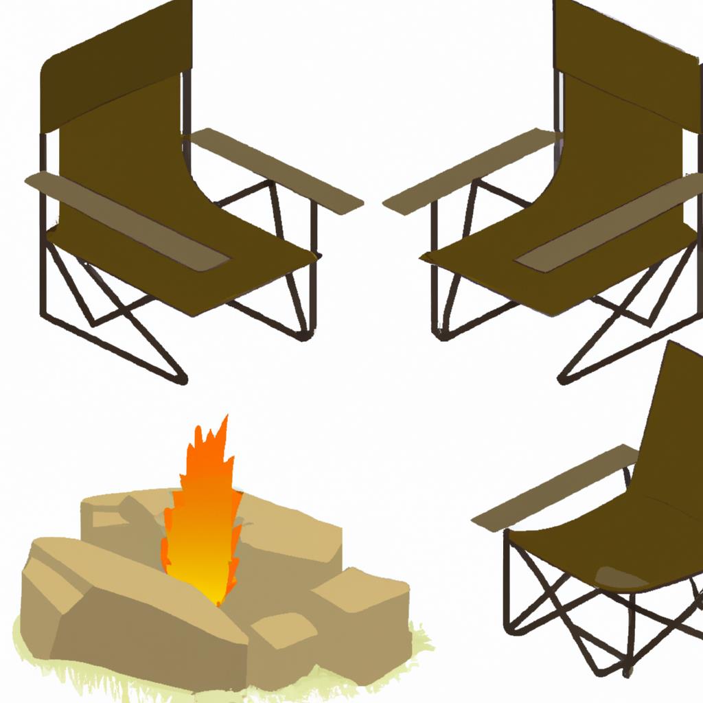 camping, outdoor, chairs, benches, campfire