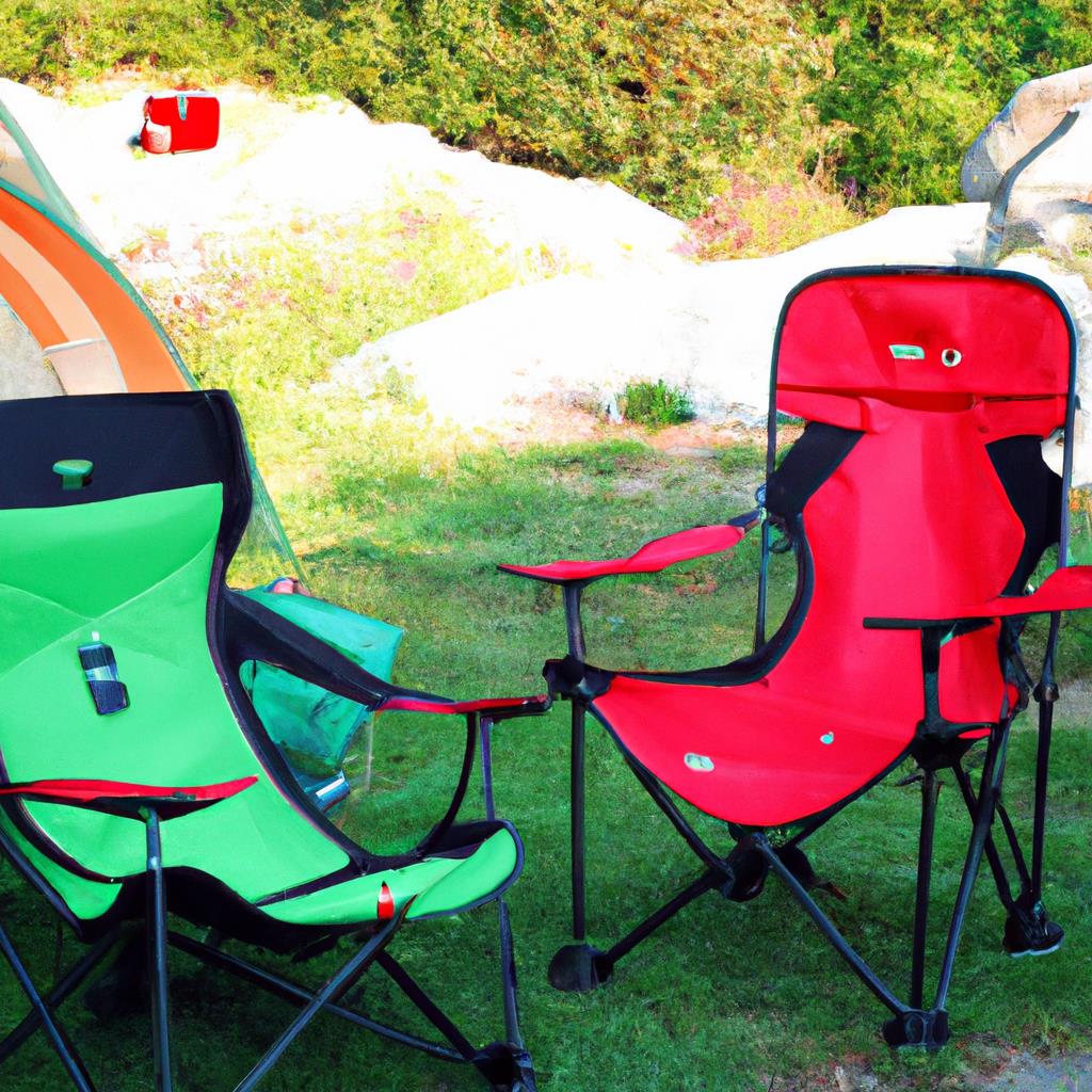 camping, chairs, relaxation, outdoors, camping gear