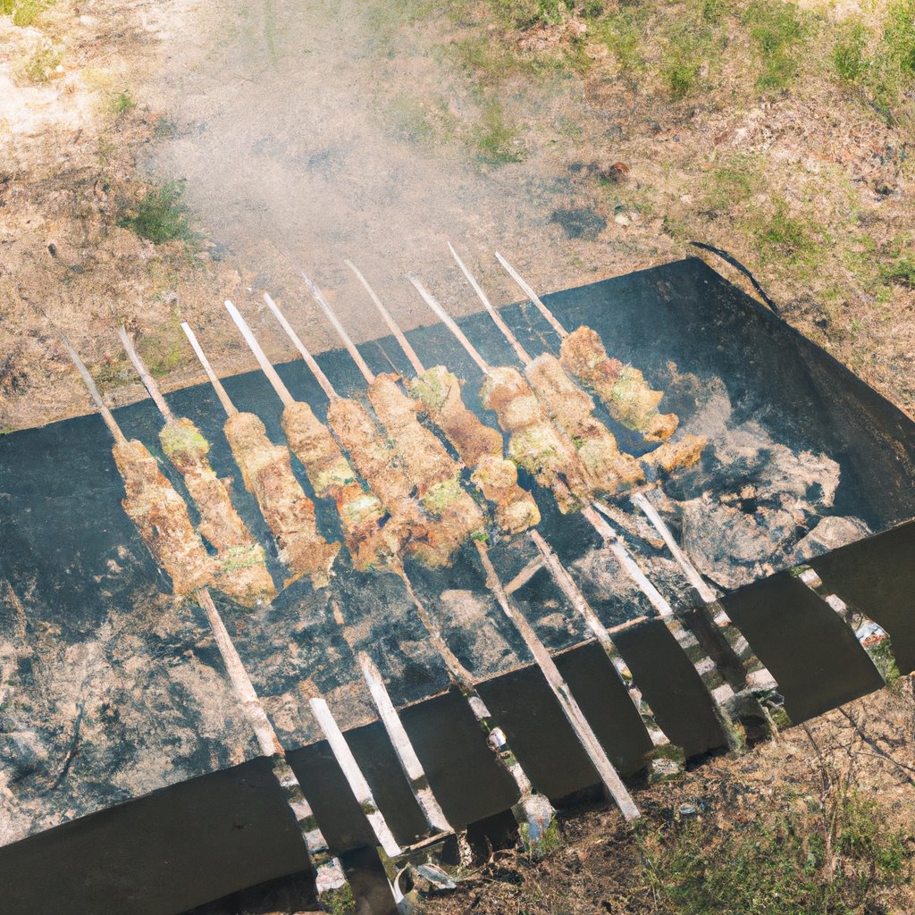 camping, skewers, cooking, campfire, outdoor cooking