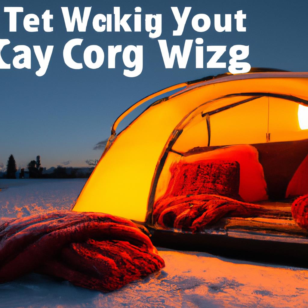 winter, camping, tenting, staying warm, cozy