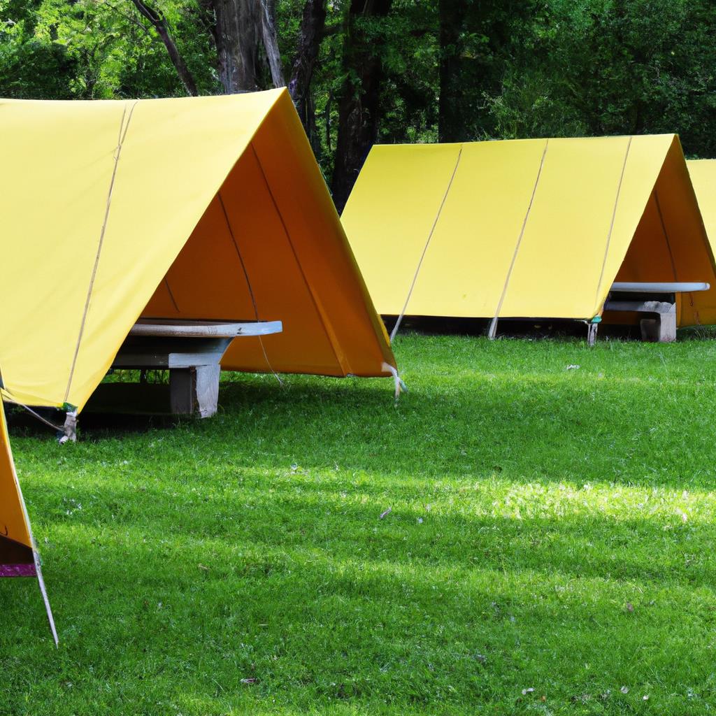 picnic shelters, tenting, camping sites, outdoor, recreation